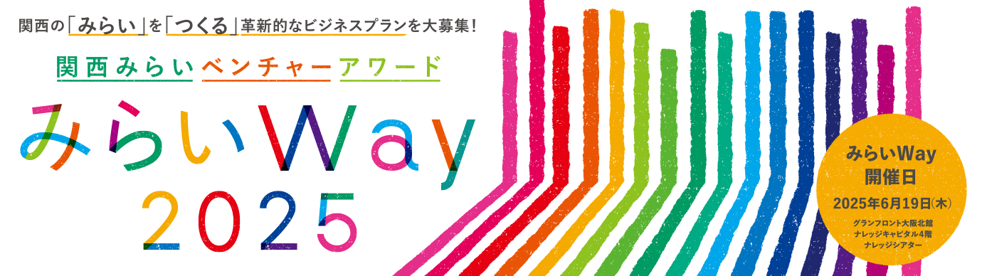関西みらいベンチャーアワード「みらいWay」メインビジュアル