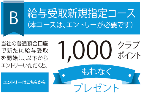 B:給与受取新規指定コース