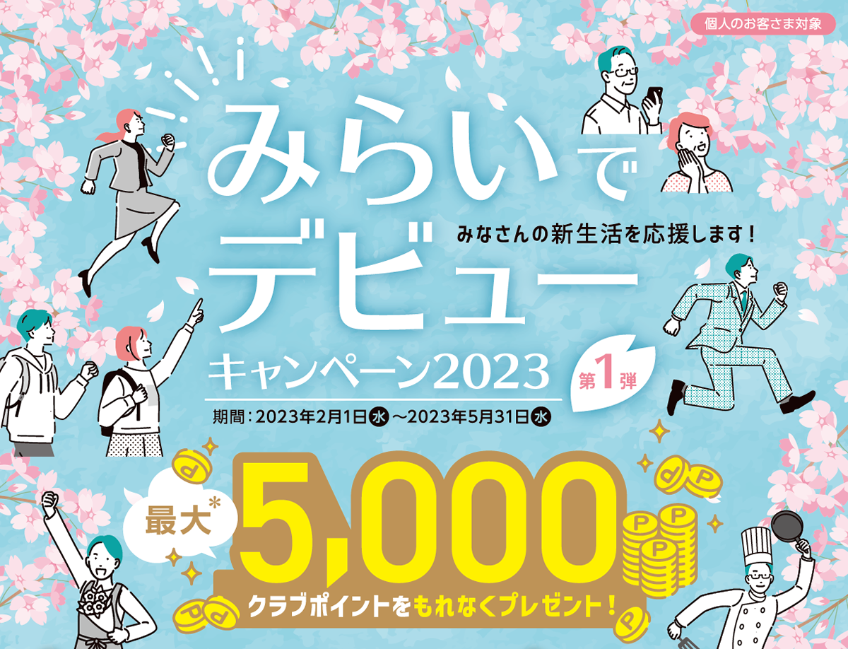 みらいでデビューキャンペーン2023 第1弾