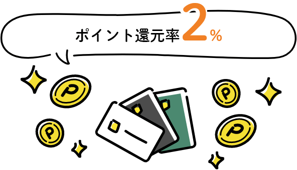 ポイント還元率2％