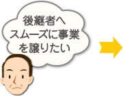 後継者へスムーズに事業を譲りたい