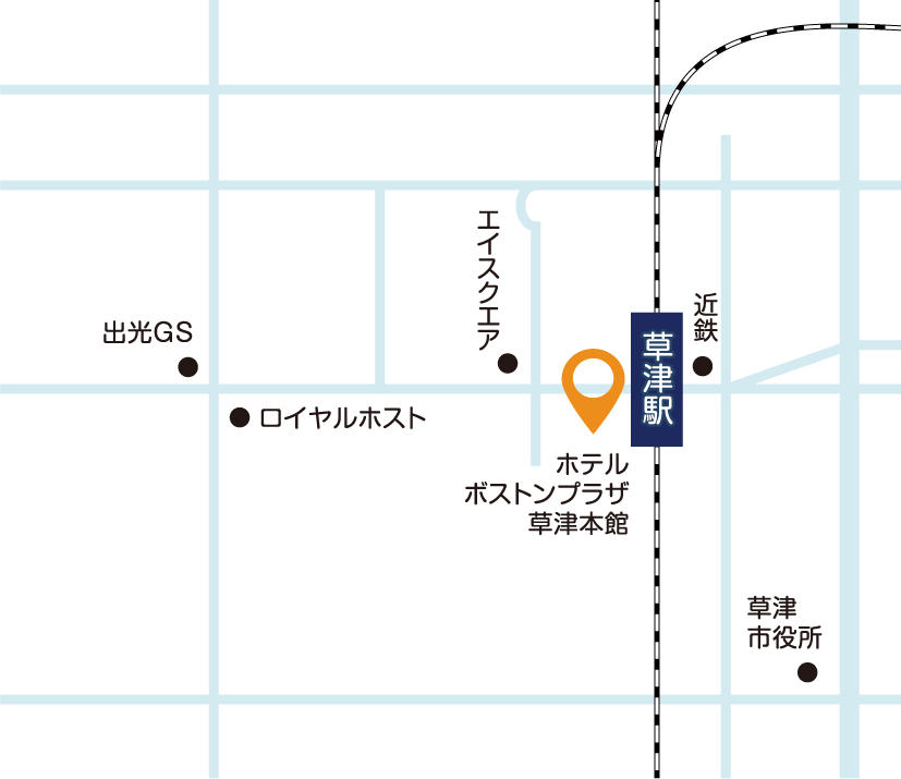 ホテル ボストンプラザ 草津本館 地図