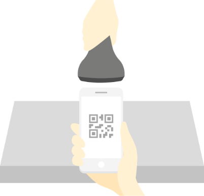 QRコードを読み取る図