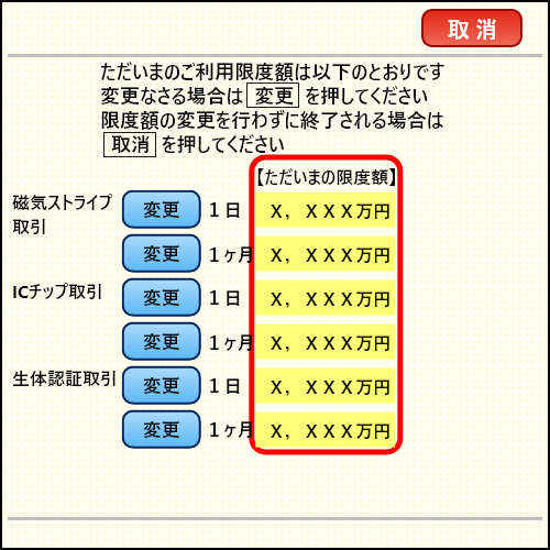 りそなグループATM画面3